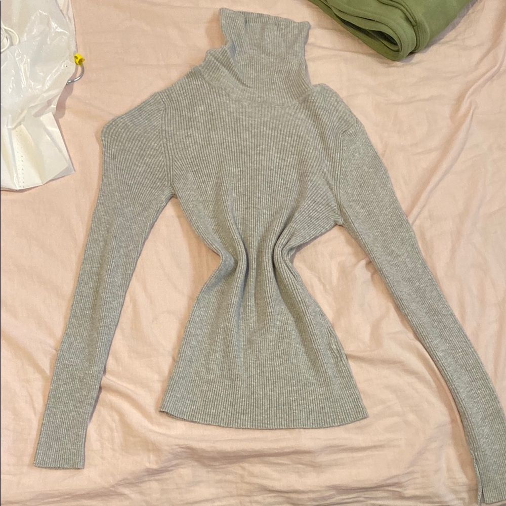 Streetwear Society Light Gray Ribbed Sweater